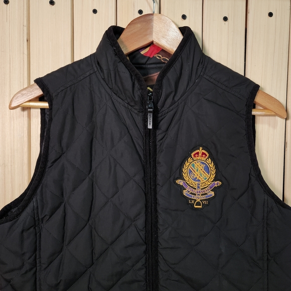 Ralph Lauren LRL Reversible Womens Vest. Vintage Size M Equestrian Horse Bit - Picture 11 of 14